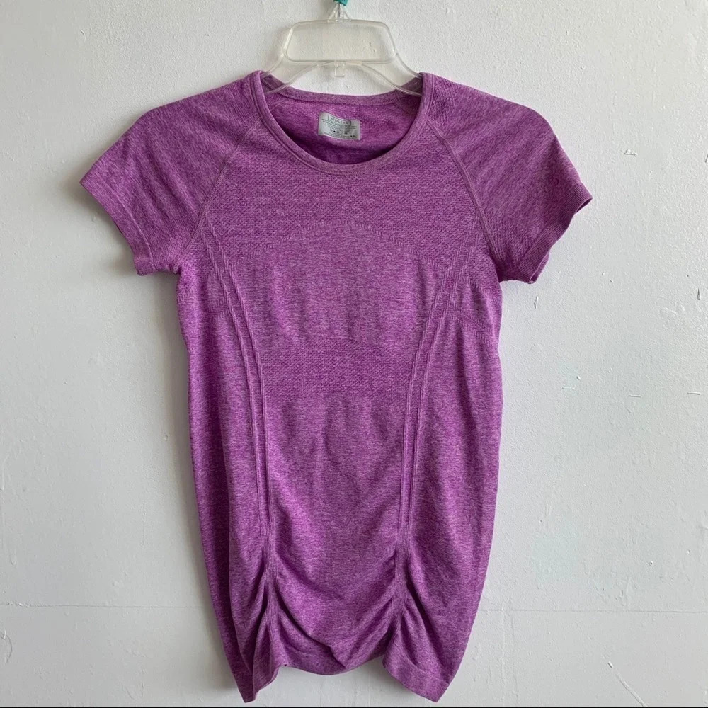 Athleta Ruched Fastest Track Short Sleeve Workout